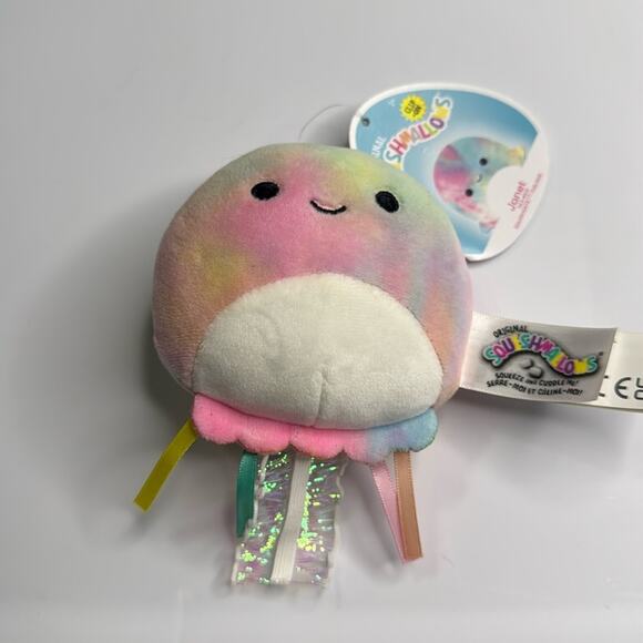 Squishmallows Other - NWT Squishmallow Janet the Jellyfish Shimmer Ribbon Tail 3.5” Clip On